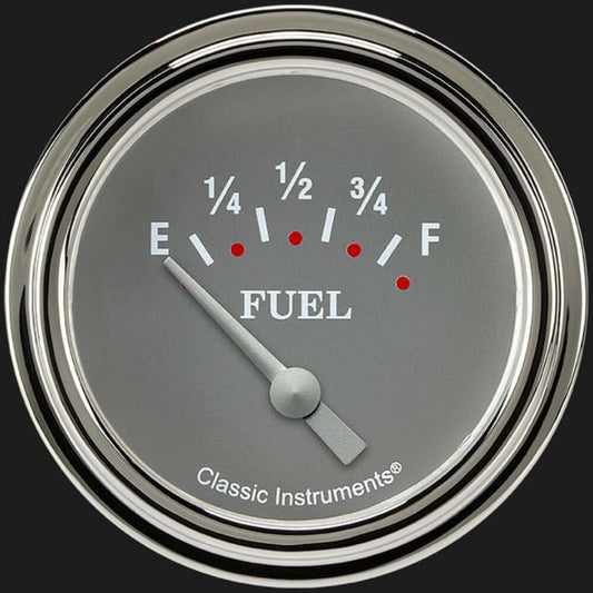 Silver Gray 2 5/8" Fuel Gauge SG214SLF
