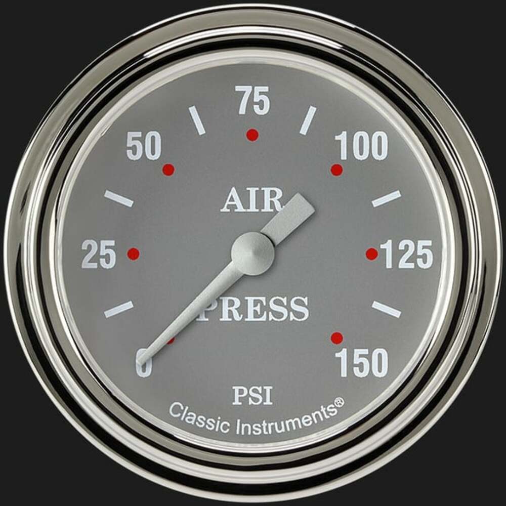 Silver Gray 2 5/8" Air Pressure Gauge SG318SLF