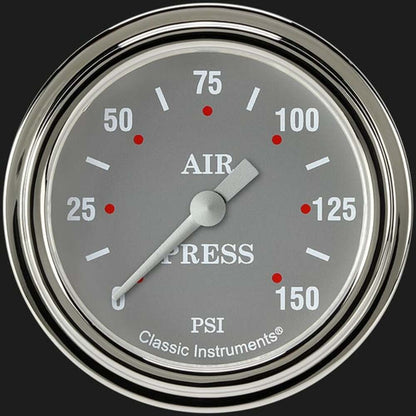 Silver Gray 2 5/8" Air Pressure Gauge SG318SLF
