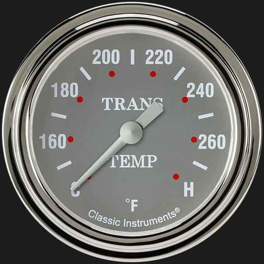 Silver Gray 2 5/8" Transmission Temperature Gauge SG327SLF