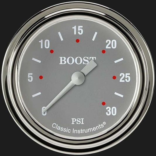 Silver Gray 2 5/8" Boost Gauge, 30 psi SG342SLF