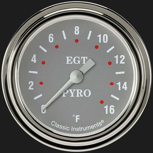 Silver Gray 2 5/8" Exhaust Gas Temp. Gauge SG398SLF