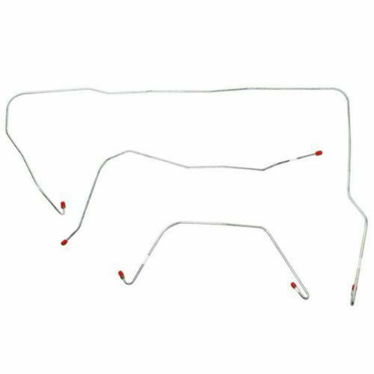 1963-64 Ford Thunderbird Front Brake Line Kit w/ Power Brakes 3 Piece SKT6301SS - Front Lines Car Part People