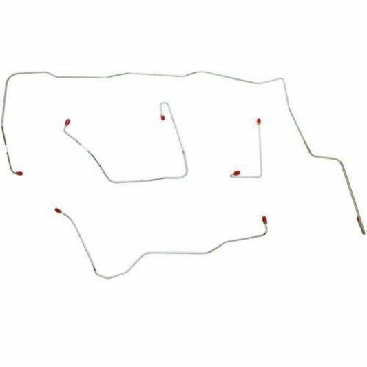 1965-66 Ford Thunderbird Front Brake Line Kit w/ Power Brakes 2 Piece SKT6501SS - Front Lines Car Part People