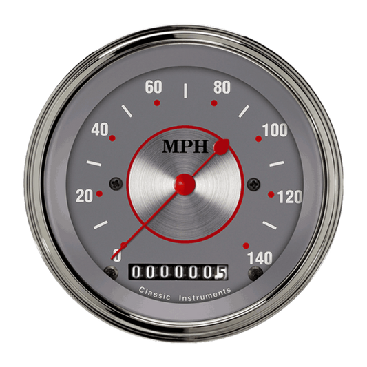 Silver Series 3 3/8"  Speedometer SS55SLF