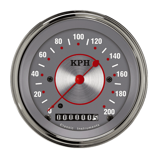 Silver Series 3 3/8" Speedometer SS59SLF