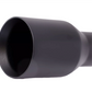 2.5" ID/4" OUT/5.8" Single Round Double Wall Straight Cut Tip-Black T2631SB