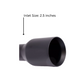 2.5" ID/4" OUT/5.8" Single Round Double Wall Straight Cut Tip-Black T2631SB