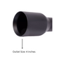 2.5" ID/4" OUT/5.8" Single Round Double Wall Straight Cut Tip-Black T2631SB