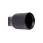 2.5" ID/4" OUT/5.8" Single Round Double Wall Straight Cut Tip-Black T2631SB