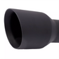 2.5" ID/4" OUT/5.8" Single Round Double Wall Slant Cut Tip Matt Black T263SB