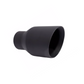 2.5" ID/4" OUT/5.8" Single Round Double Wall Slant Cut Tip Matt Black T263SB