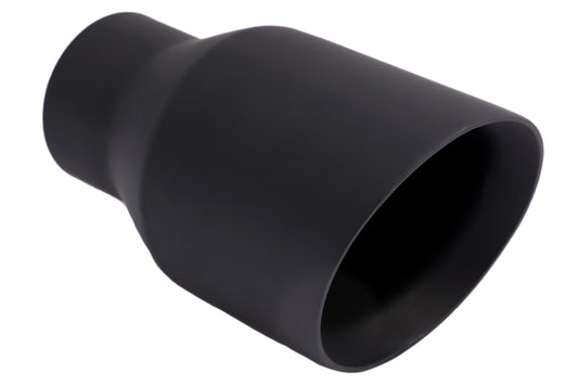 Single Round Double Wall Slant Cut Tip Matt Black-T263SBK