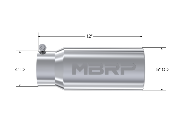 Tip; 5in. O.D. Rolled Straight 4in. inlet 12in. length; T304 - T5050