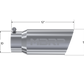 Tip; 5in. O.D. Angled Single Walled 4in. inlet 12in. length; T304 - T5052 - Exhaust Tips Car Part People
