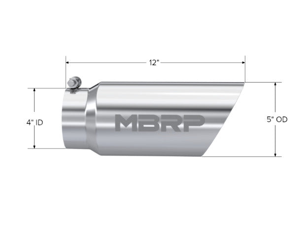 Tip; 5in. O.D. Dual Wall Angled 4in. inlet 12in. length; T304 - T5053