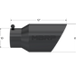 Tip; 6in. O.D. Dual Wall Angled 4in. inlet 12in. length-Black Coated - T5072BLK
