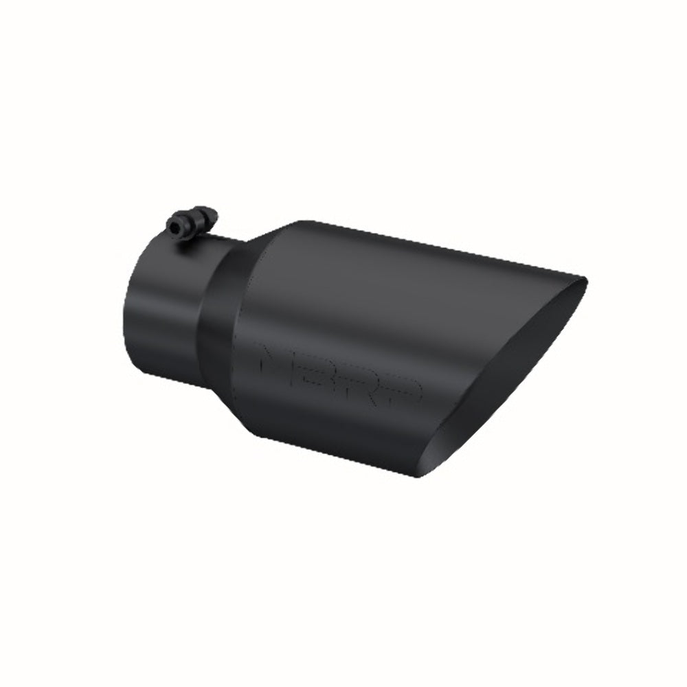 Tip; 6in. O.D. Dual Wall Angled 4in. inlet 12in. length-Black Coated - T5072BLK