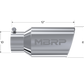 Tip; 6in. O.D. Angled Rolled End 4in. inlet 12in. length; T304 - T5073 - Exhaust Tips Car Part People