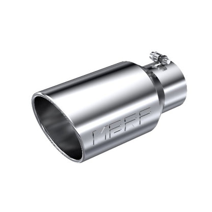 Tip; 6in. O.D. Angled Rolled End 4in. inlet 12in. length; T304 - T5073 - Exhaust Tips Car Part People