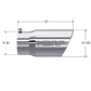 Tip; 6in. O.D. Angled Rolled End 5in. inlet 12in. length; T304 - T5075 - Exhaust Tips Car Part People