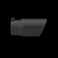 Tip; 6in. O.D. Angled Rolled End 5in. inlet 12in. length; Black Coated-T5075BLK - Exhaust Tips Car Part People