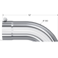 Tip; 4in. O.D. Turn Down 4in. inlet 12in. length; T304 - T5081 - Exhaust Tips Car Part People
