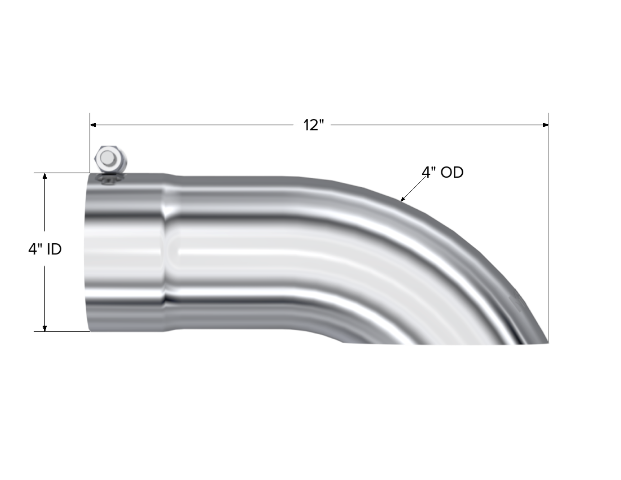 Tip; 4in. O.D. Turn Down 4in. inlet 12in. length; T304 - T5081