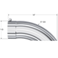 Tip; 5in. O.D. Turn Down 5in. inlet 14in. length; T304 - T5085 - Exhaust Tips Car Part People
