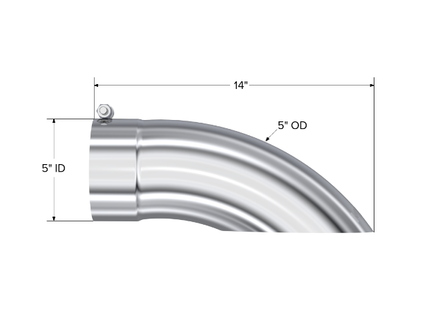 Tip; 5in. O.D. Turn Down 5in. inlet 14in. length; T304 - T5085
