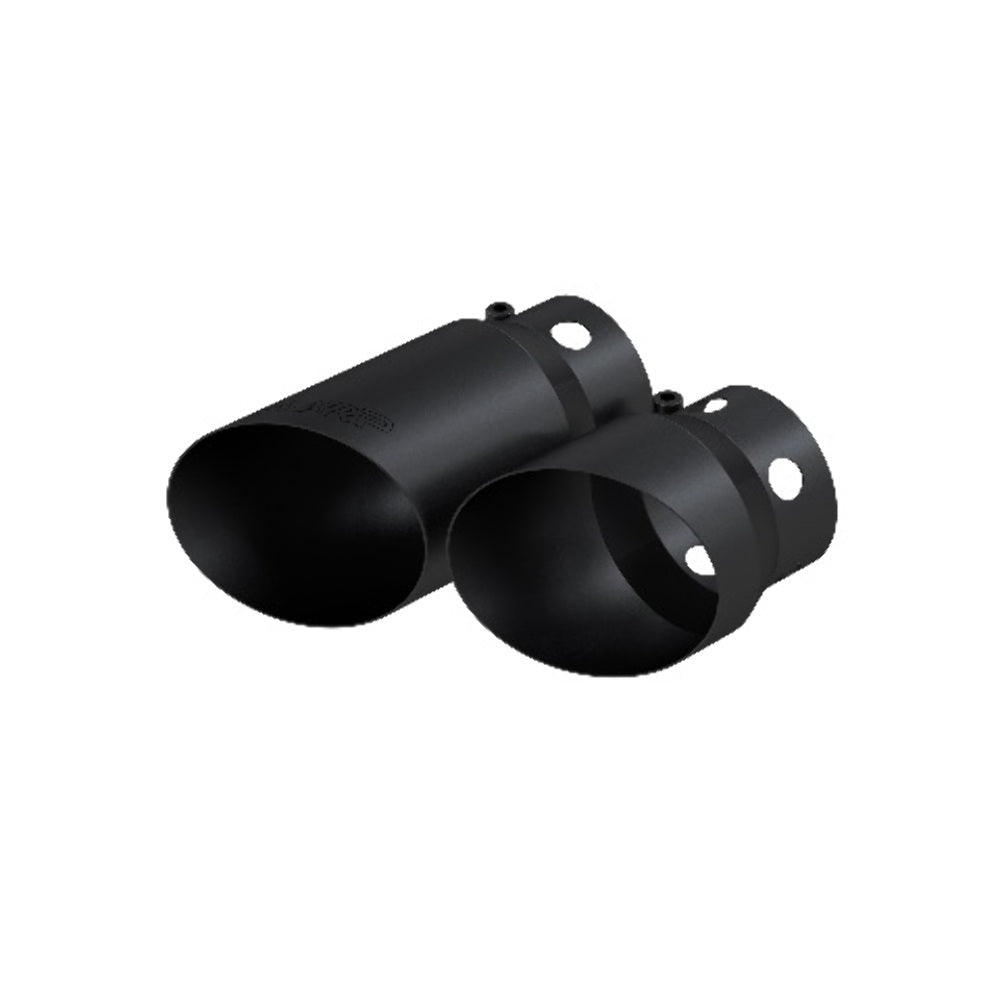 Fits 08-10 F-250 SD 4" inlet 5" Tip Cover Set-6 " and 9 " in length BLK-T5111BLK - Exhaust Tips Car Part People