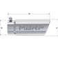 Tip; 4in. O.D. Angled Rolled End 3in. inlet 10in. length; T304 - T5112 - Exhaust Tips Car Part People