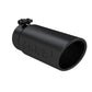 Tip; 4in. O.D. Angled Rolled End 3in. inlet 10in. length-Black Coated - T5112BLK - Exhaust Tips Car Part People