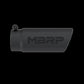 Tip; 4in. O.D. Angled Rolled End 3in. inlet 10in. length-Black Coated - T5112BLK - Exhaust Tips Car Part People