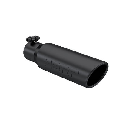 Tip; 3in. O.D. Angled Rolled End 2in. inlet 12in. length-Black Coated - T5113BLK
