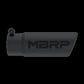 Tip; 3in. O.D. Angled Rolled End; 3in. I.D. inlet; 10in. length; Black-T5115BLK - Exhaust Tips Car Part People
