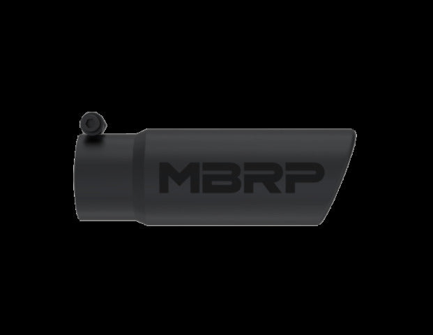Tip; 3in. O.D. Angled Rolled End; 3in. I.D. inlet; 10in. length; Black-T5115BLK