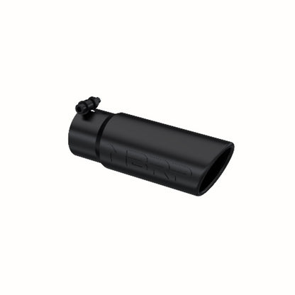 Tip; 3in. O.D. Angled Rolled End; 3in. I.D. inlet; 10in. length; Black-T5115BLK - Exhaust Tips Car Part People