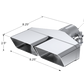 Tip; 8in.x 2? ID; Rectangle; 2in. O.D. inlet; 8-+ length; T304 - T5118