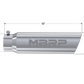 Tip; 5in. O.D.; Angled Rolled End; 4in. inlet 18in. in length; T304 - T5124 - Exhaust Tips Car Part People