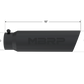 Tip; 5" O.D.; Angled Rolled End; 4" inlet 18" in length; Black Coated-T5124BLK