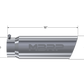 Tip; 6in. O.D.; Angled Rolled End; 5in. inlet 18in. in length; T304 - T5125