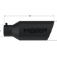 Tip; 7in. O.D.; Rolled End; 4in. inlet 18in. in length; Black - T5126BLK - Exhaust Tips Car Part People