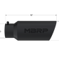 Tip; 7in. O.D.; Rolled End; 5in. inlet 18in. in length; Black Coated - T5127BLK