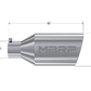 Tip; 8in. O.D.; Rolled End; 4in. inlet 18in. in length; T304 - T5128