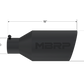 Tip; 8in. O.D.; Rolled End; 4in. inlet 18in. in length; Black Coated - T5128BLK
