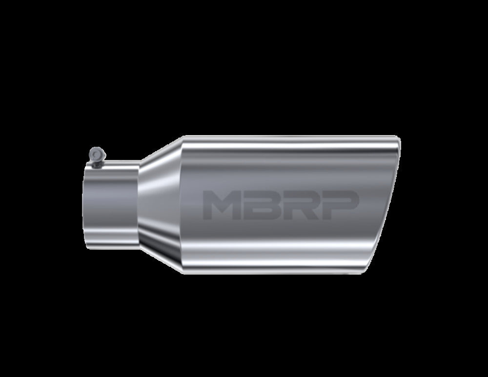 Tip; 8in. O.D.; Rolled End; 5in. inlet 18in. in length; T304 - T5129 - Exhaust Tips Car Part People