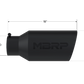 Tip; 8in. O.D.; Rolled End; 5in. inlet 18in. in length; Black Coated - T5129BLK