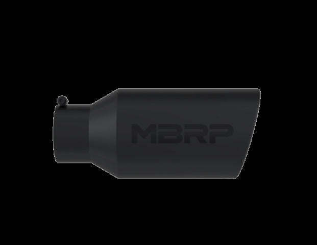 Tip; 8in. O.D.; Rolled End; 5in. inlet 18in. in length; Black Coated - T5129BLK