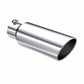 Tip; 6in. O.D.; Rolled end; 4in. inlet 18in. in length; T304 - T5130 - Exhaust Tips Car Part People